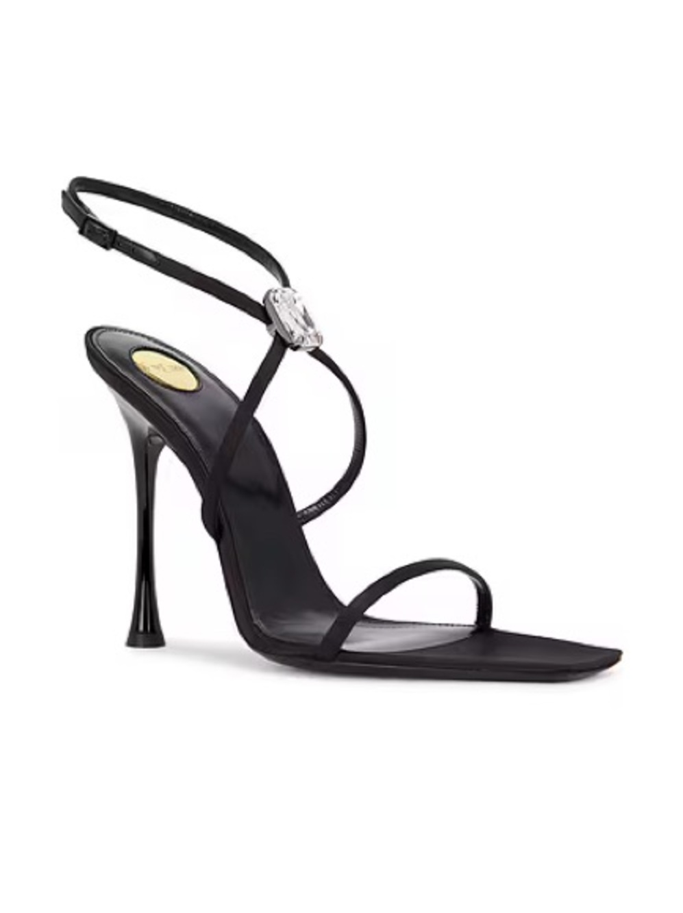 SAINT LAURENT Nero Lydia Diamond Sandal 37.5
